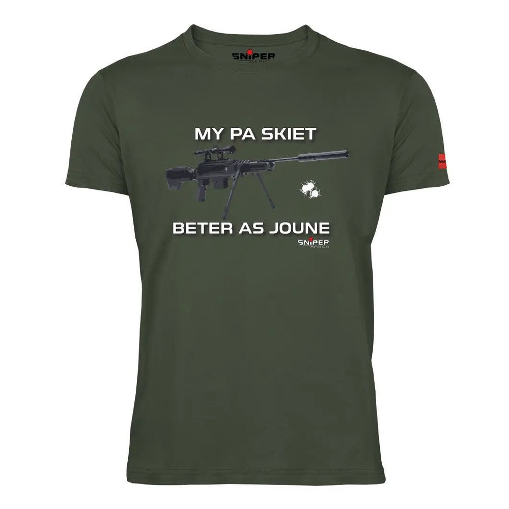 Sniper Mens My Pa T-Shirt In Olive