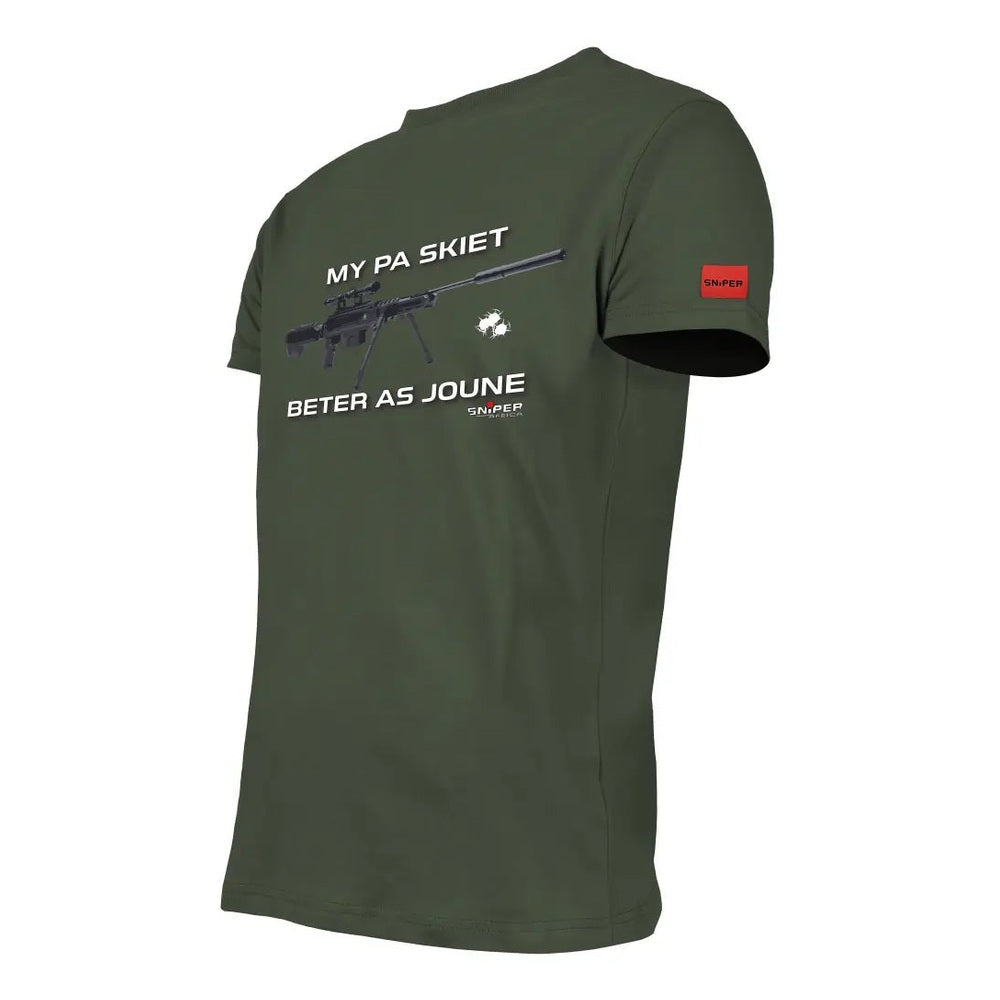 Sniper Mens My Pa T-Shirt In Olive