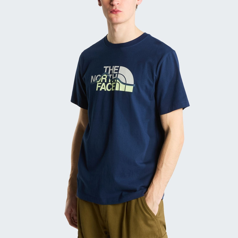 The North Face Mens Mountain Line T-Shirt In Summit Navy