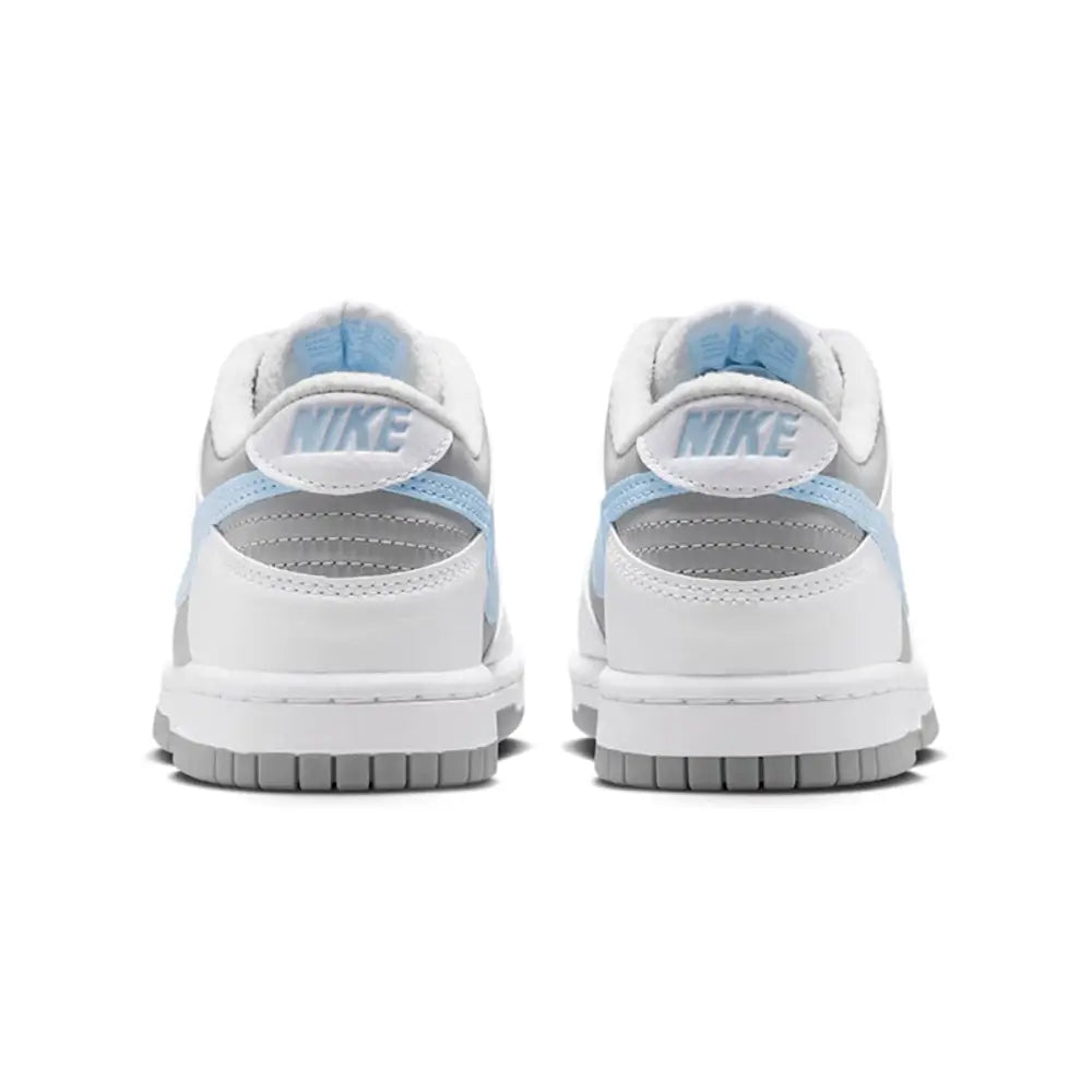 Nike Womens Dunk Low  Sneakers In White/Light Smoke Grey/Light Blue