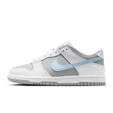 Nike Womens Dunk Low  Sneakers In White/Light Smoke Grey/Light Blue