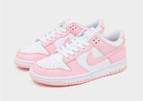 Nike Womens Dunk Low Youth Sneakers In White/Medium Soft Pink