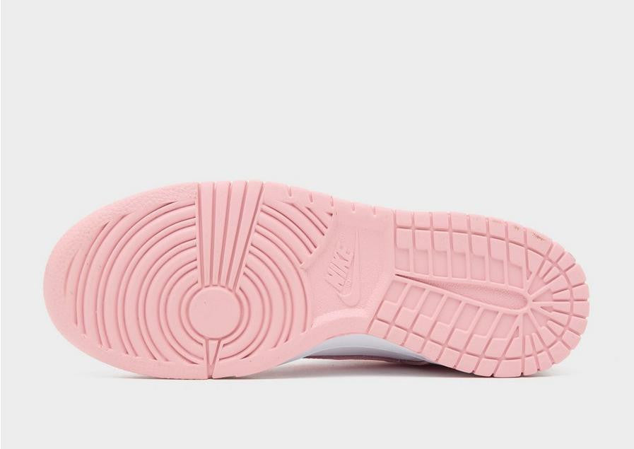 Nike Womens Dunk Low Youth Sneakers In White/Medium Soft Pink