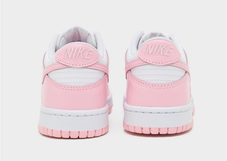 Nike Womens Dunk Low Youth Sneakers In White/Medium Soft Pink