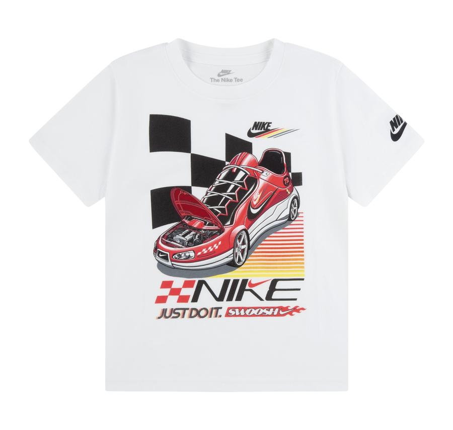Nike Boys Victory Lap Short Sleeves Jersey T-Shirts In White