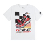 Nike Boys Victory Lap Short Sleeves Jersey T-Shirts In White