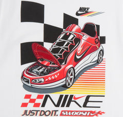 Nike Boys Victory Lap Short Sleeves Jersey T-Shirts In White