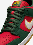 Nike Unisex Adults SB Dunk Low Pro Prm Sneakers In Green/White/Gold/Red