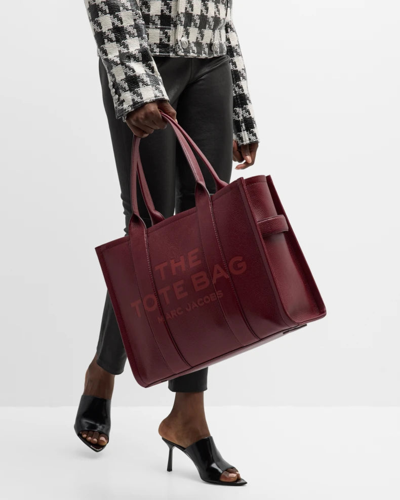 Marc Jacobs The Leather Large Tote Bag Cherry