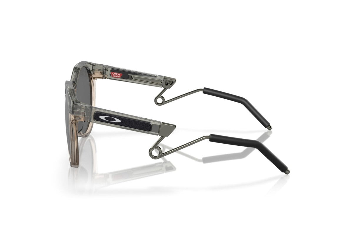 Oakley Mens Hstn Metal Round Sunglasses In Transparent Grey