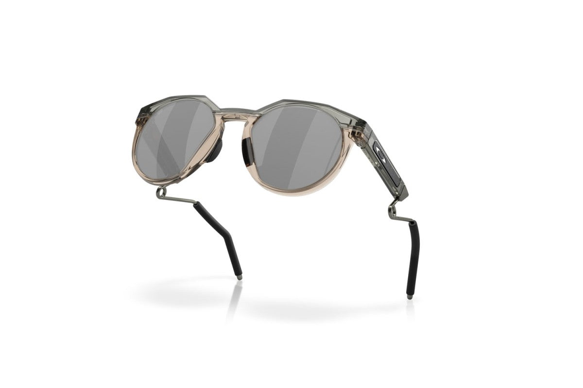 Oakley Mens Hstn Metal Round Sunglasses In Transparent Grey