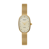 Obaku Womens Flamme Watch In Gold/Yellow Dial