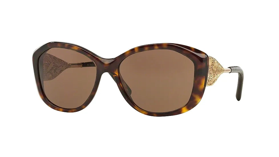 Burberry Lace Twist Sunglasses In Dark Havana