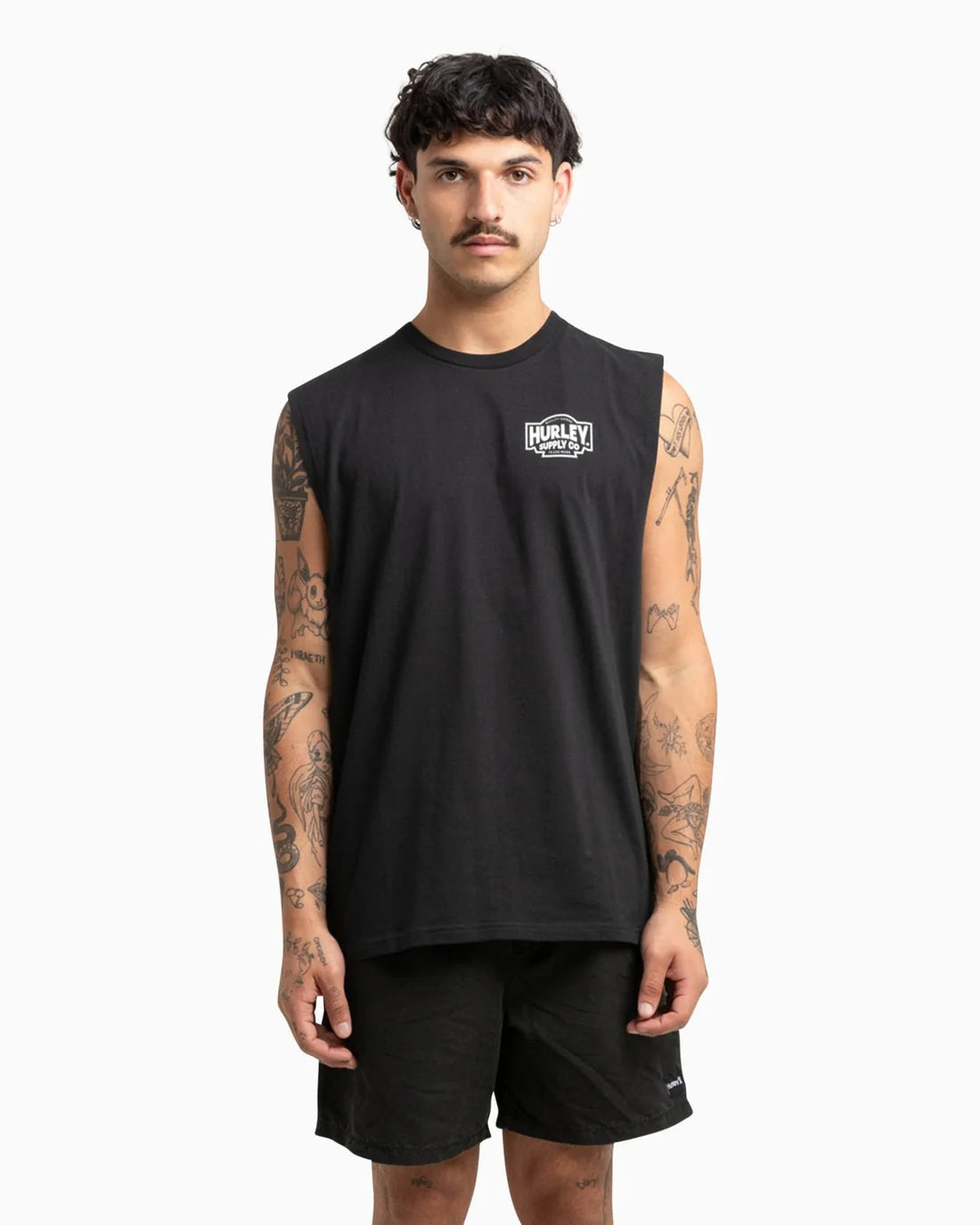 Hurley Organic Supply Muscle Tank Top In Black
