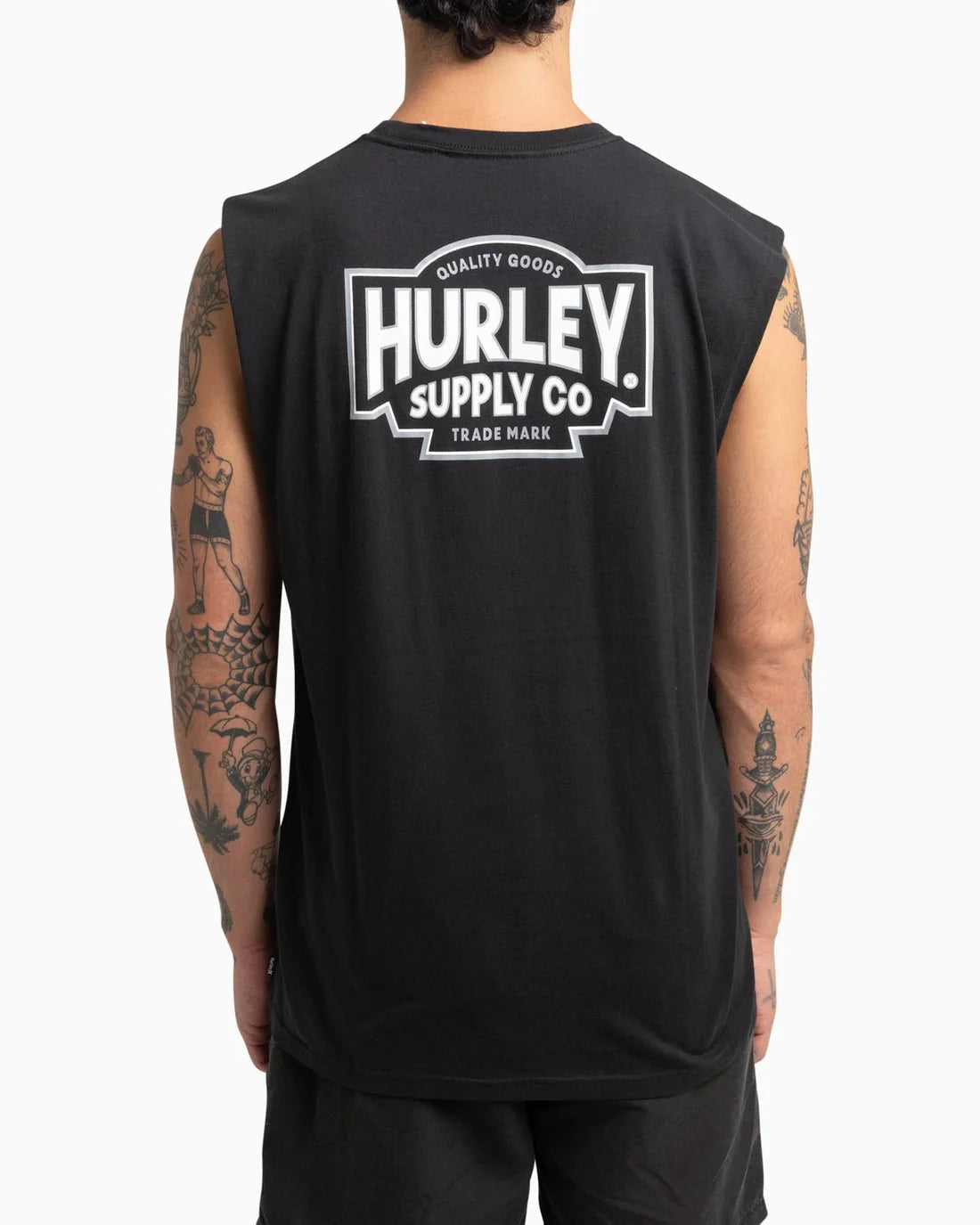 Hurley Organic Supply Muscle Tank Top In Black