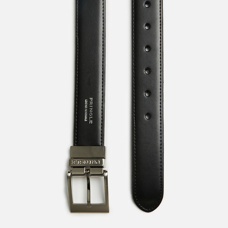 Pringle Mens Cedric Reversible Belt In Black And Brown