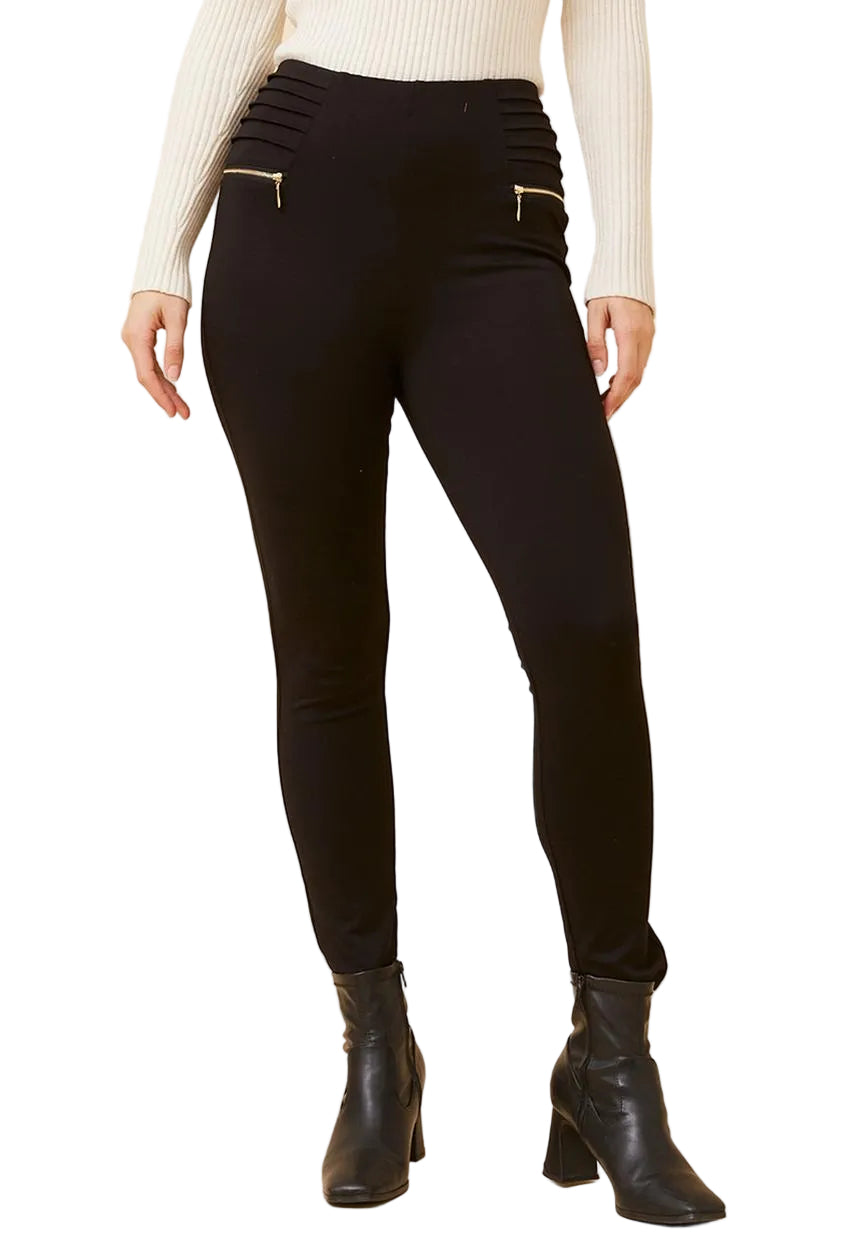 Stella Morgan Womens High Waist Lightweight Ponte Legging In Black
