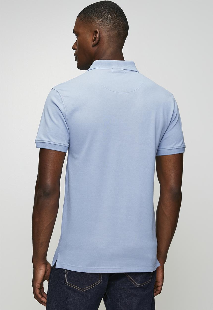 Polo Mens Essential Pique Golfer In Blue