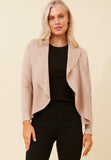 Stella Morgan Long Sleeve Waterfall Cardigan Sweater In Clay