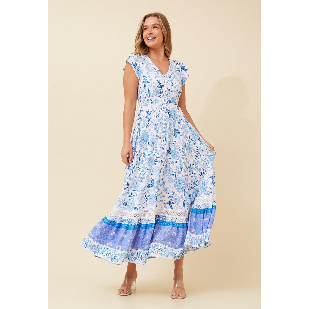 Stella Morgan Ladies Dress In Blue Multi