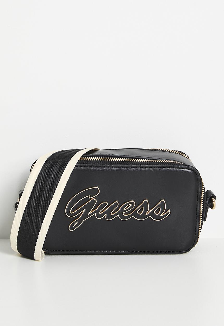 Guess Carraramini Crossbody Top Zip Bag In Black
