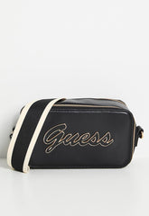 Guess Carraramini Crossbody Top Zip Bag In Black