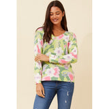 Stella Morgan Viscose Blend Long Sleeve Neck Knitwear Top Green