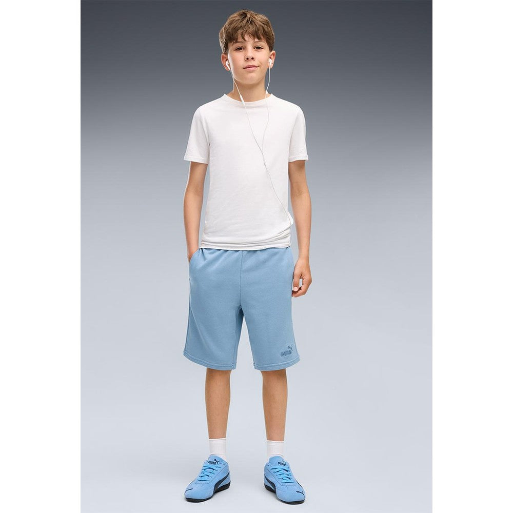 Puma Boys Essentials Small No 1 Logo Shorts In Zen Blue