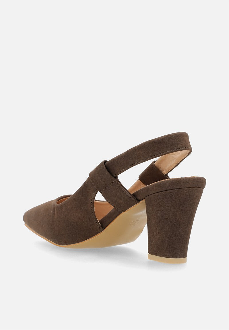 Plum Ladies Amber Heels In Chocolate