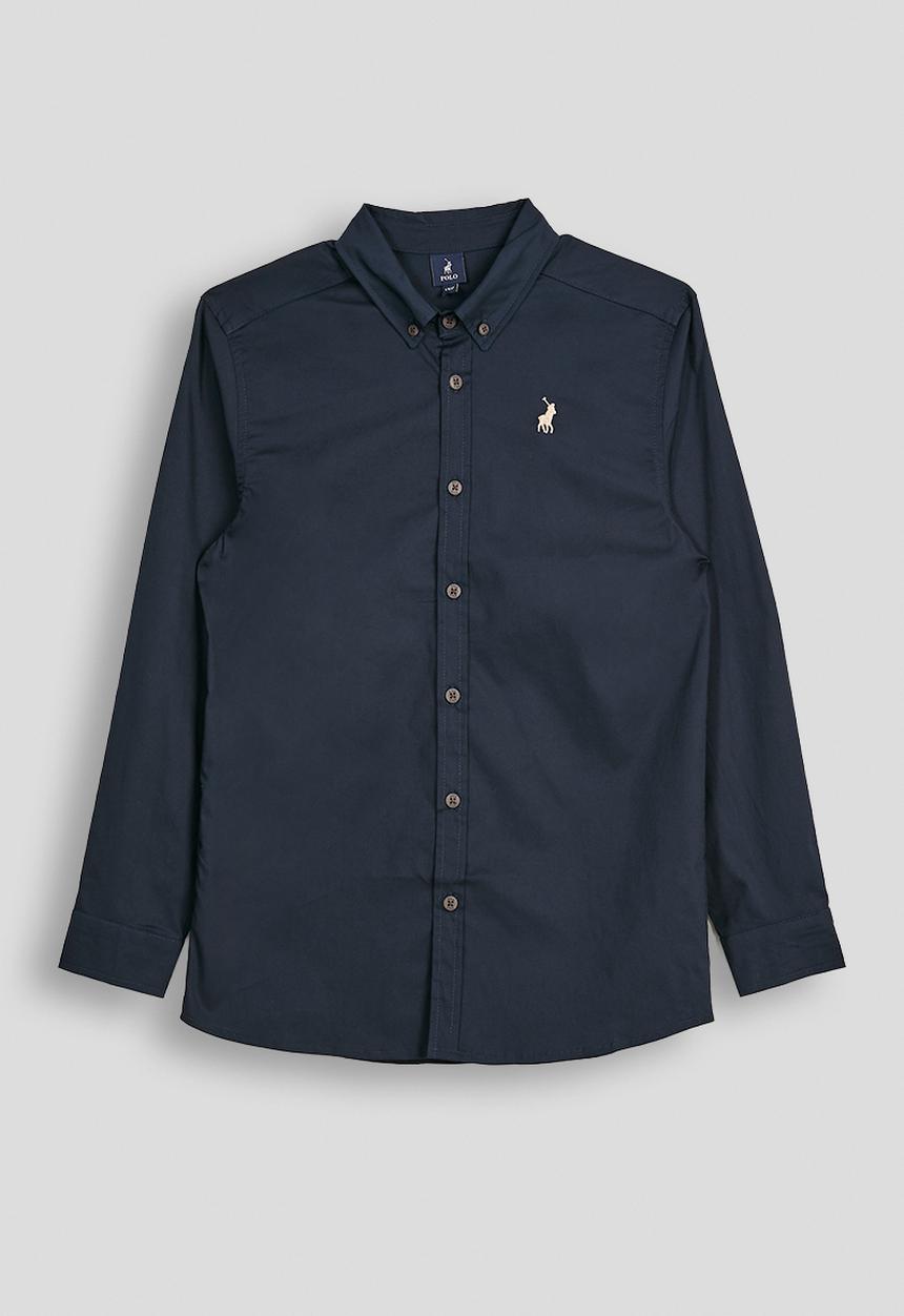 Polo Boys Nicholas Ls Shirt Navy