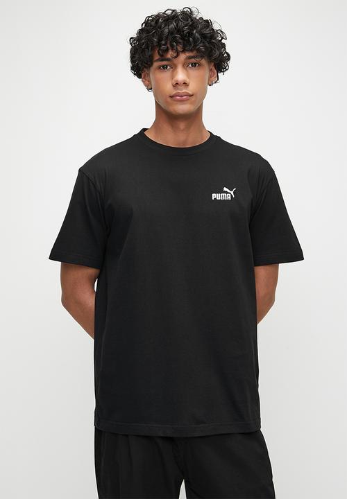 Puma Mens Black Ess Small No.1 Logo Tee