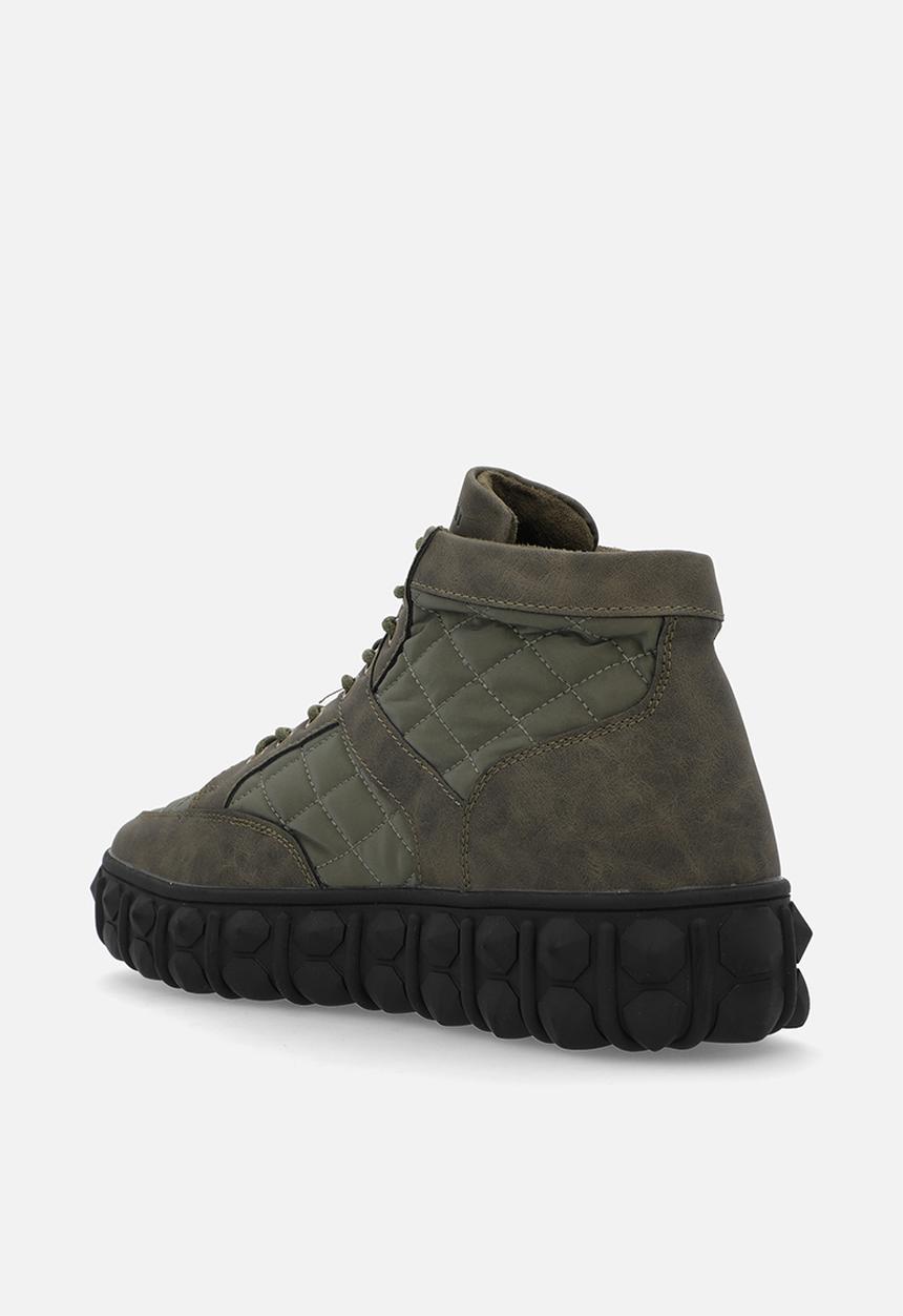 Mazerata Mens Pigale 9 Faux Nubuck Shoes In Olive