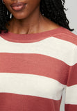 Stella Morgan Long Sleeve Boat Neck Wool Blend Sweater In Rosewood