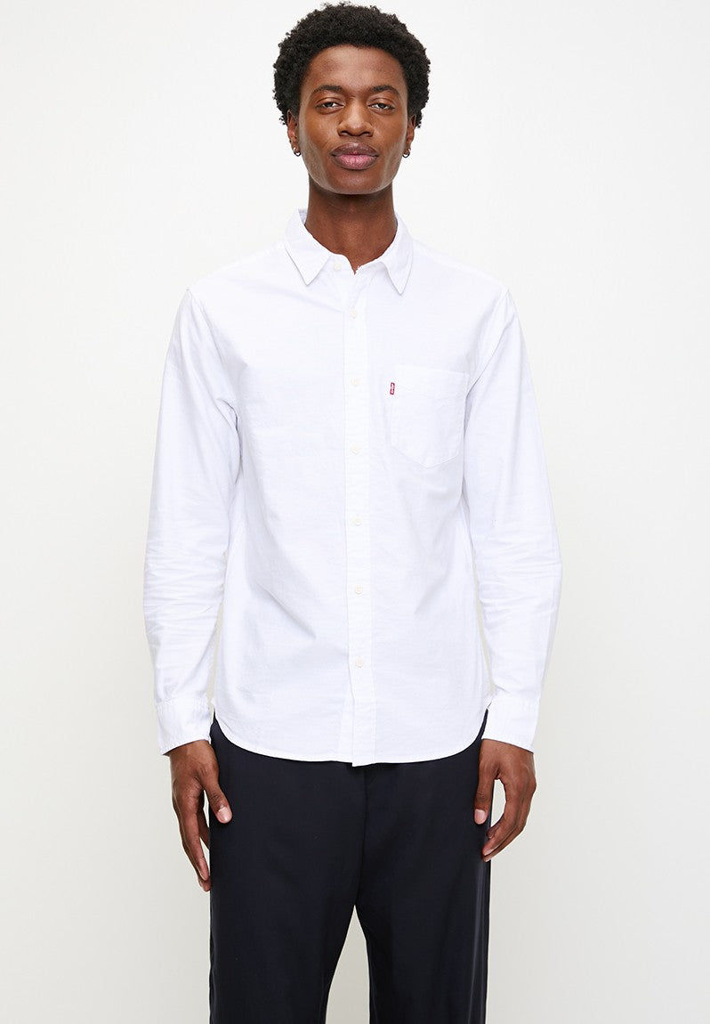Levis Mens Classic 1 Pocket Shirt In White