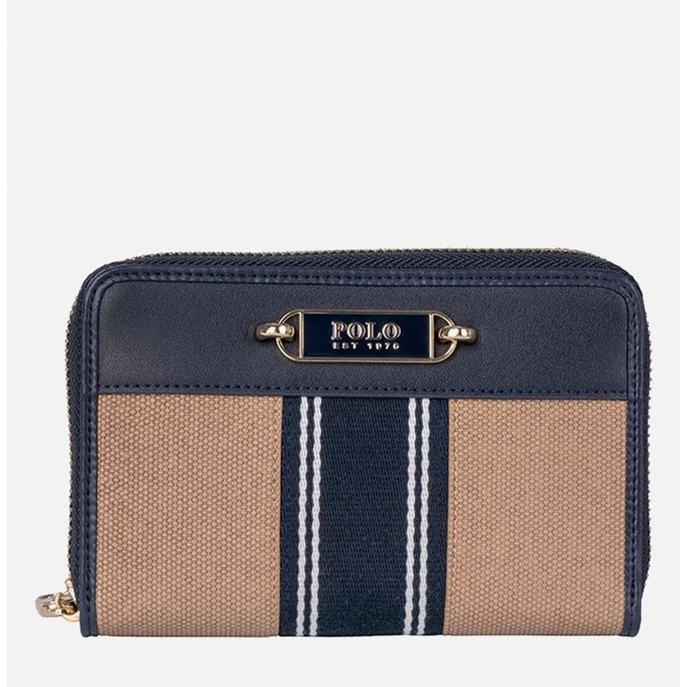 Polo Riviera Smalls Medium Zip Around Purse In Navy