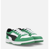Puma Boys Rebound Slam Lo Ac Ps Sneakers In Green/Black/White