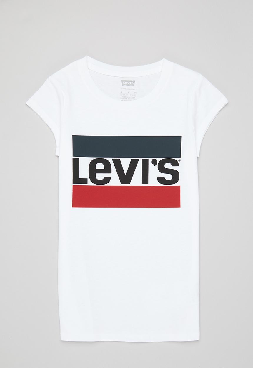 Levis Girls Sportwear Half Sleeve T-Shirt In White