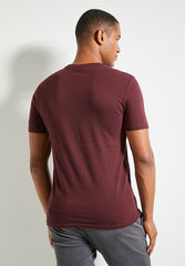 Polo Mens Essential Crew Neck T-Shirt In Burgandy