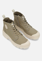 Palladium Womens Pallabase Twill Shoes In Dune