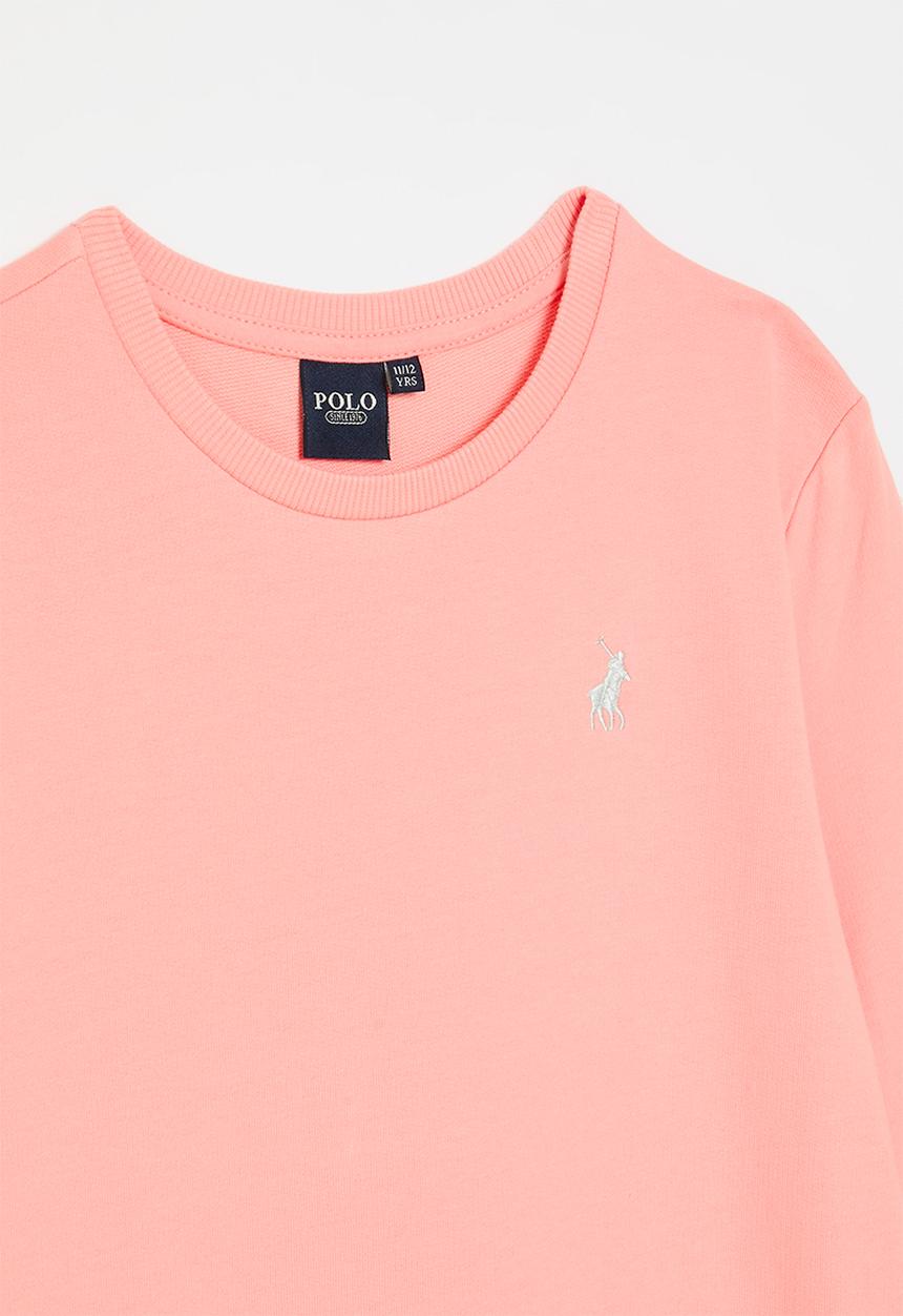Polo Girls Harper Long Sleeve Dress In Peach