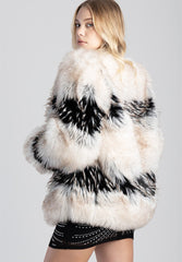 Sissyboy Faux Fur Black Combination Jacket