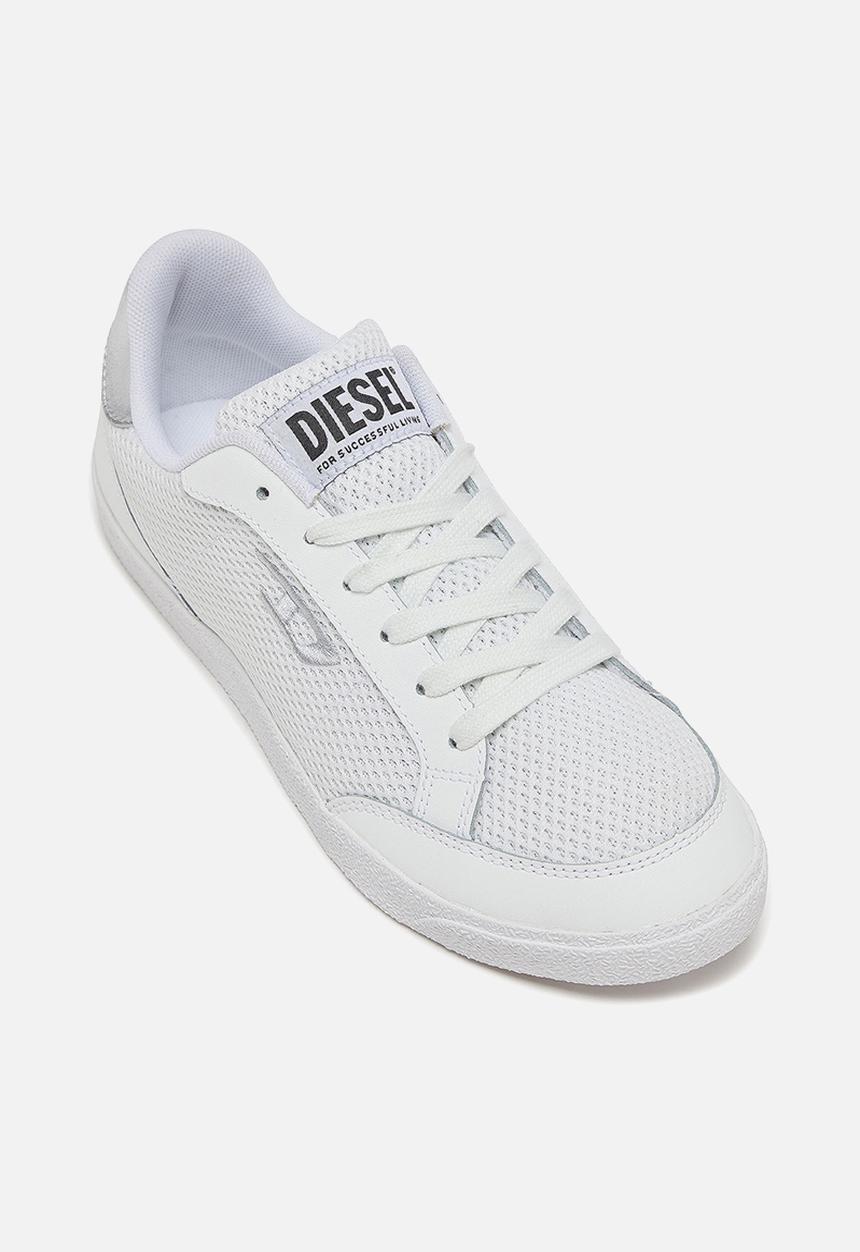 Diesel Womens S D Leo Low Sneakers In White/Silver