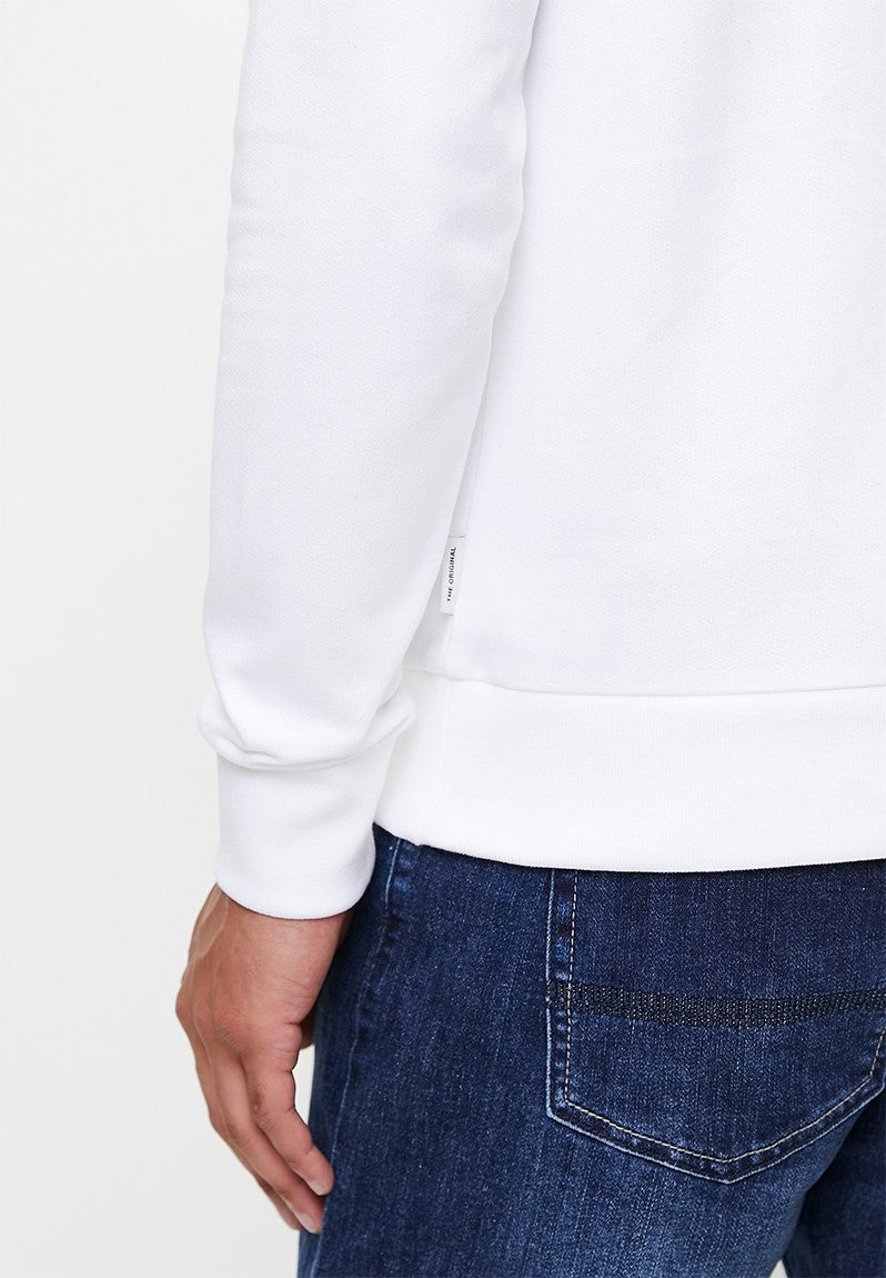 Ben Sherman Mens White Scooter Club Sweater