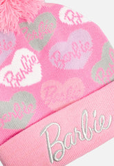 Girls One Up Beanie Barbie Pink