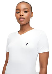 Polo 0048916 Wmn Kelly V-Neck T-Shirt White