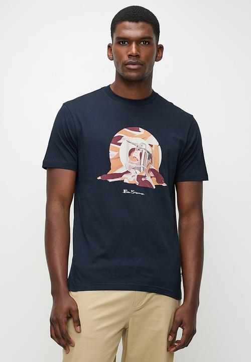 Ben Sherman Tar Guitar Mens T-Shirt In Navy