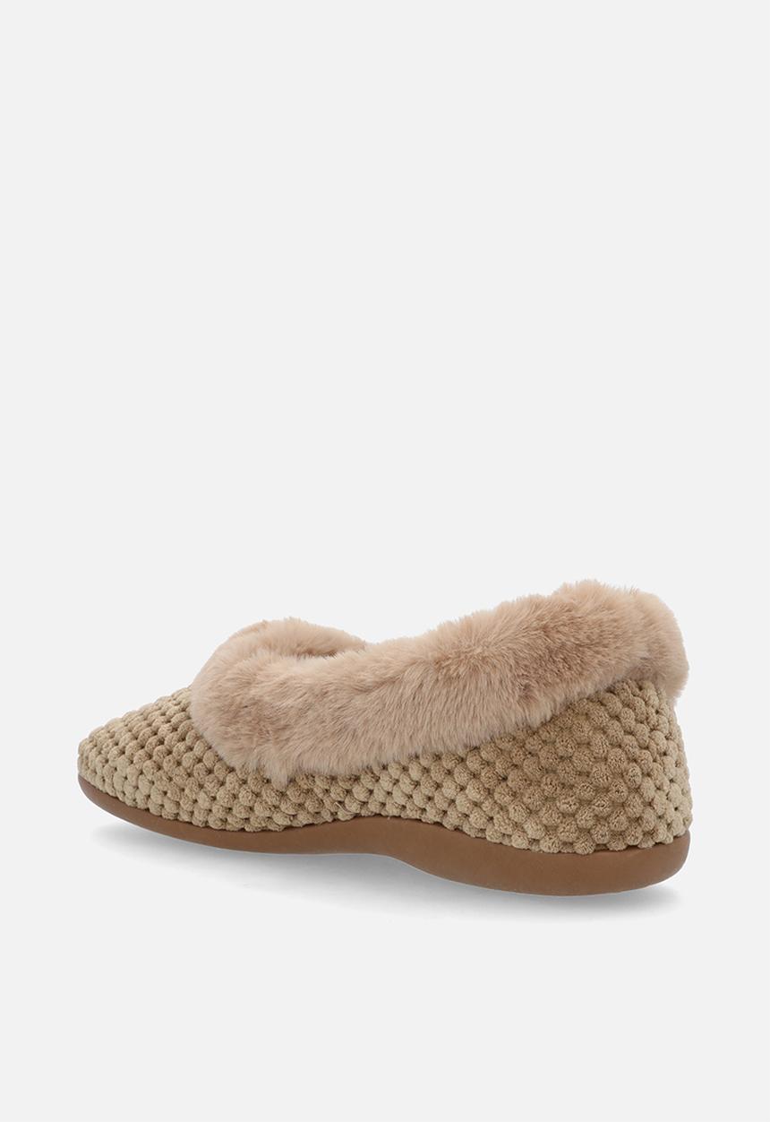 Hush Puppies Ladies Starry Slippers In Camel