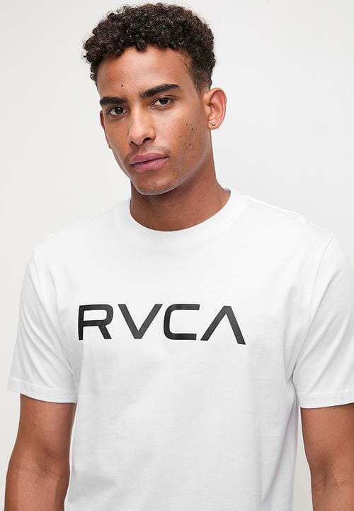 RVCA Mens T-Shirt In White & Black