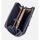 Polo Riviera Smalls Medium Zip Around Purse In Navy