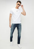 Polo Metallic Logo Mens T-Shirts  In White